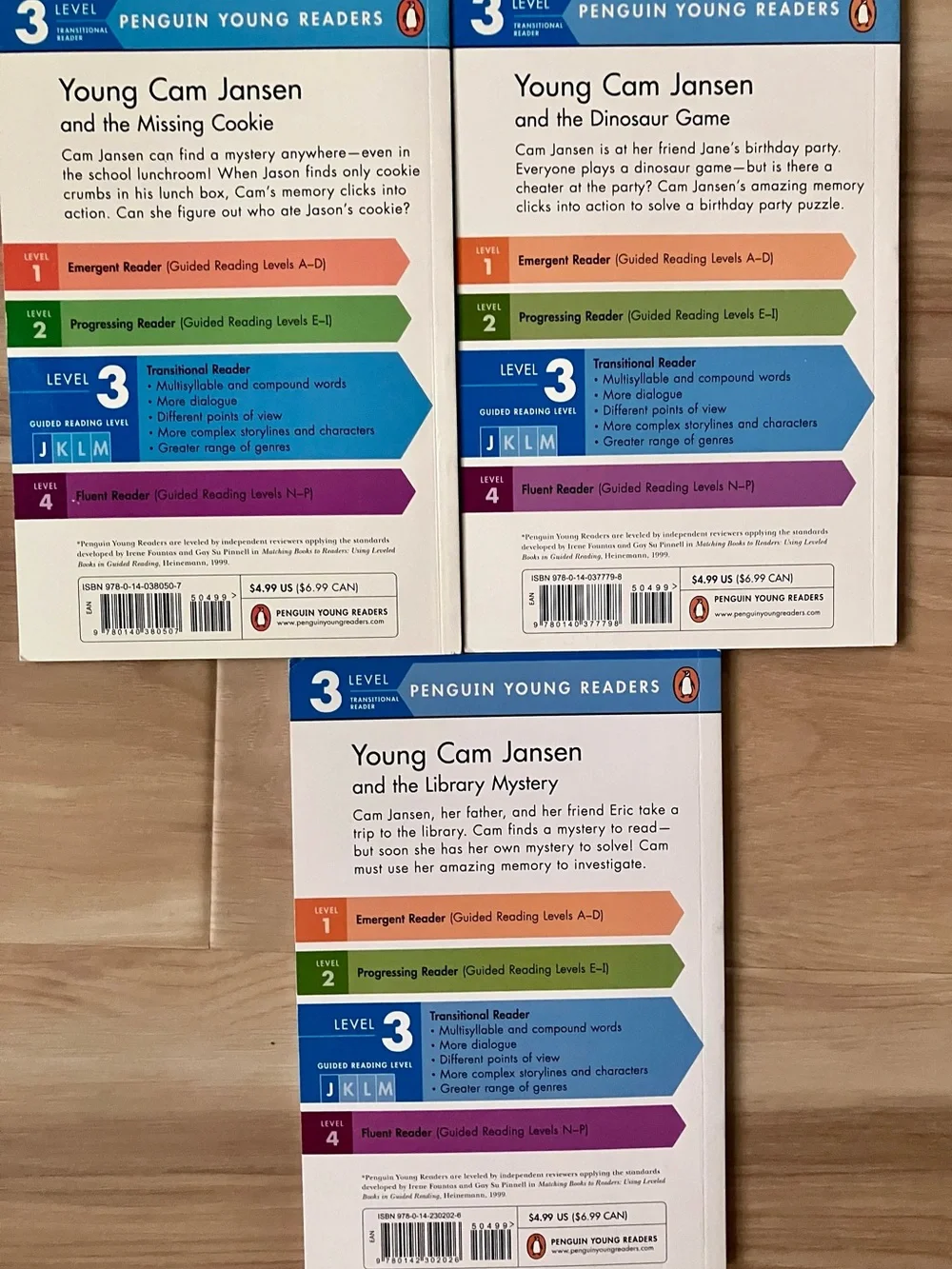 : Young Cam Jansen Set of Three Leveled readers Level 3 Books